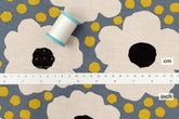 Japanese Fabric Pop Floral - grey - 50cm